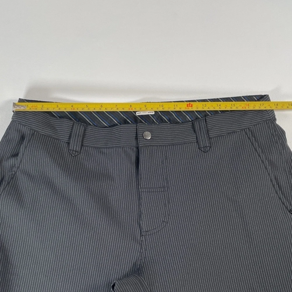 Lululemon Pinstripe Classic Fit Trousers Wet Dry Warm Men's Pants 36